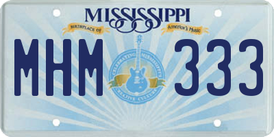 MS license plate MHM333