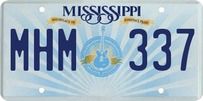 MS license plate MHM337