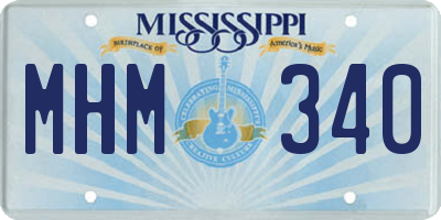 MS license plate MHM340