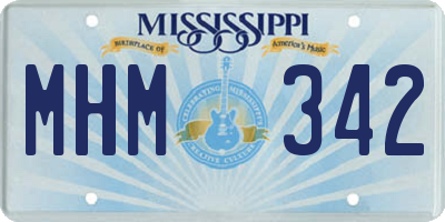 MS license plate MHM342