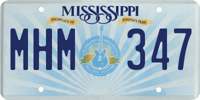 MS license plate MHM347