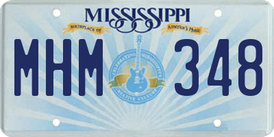 MS license plate MHM348