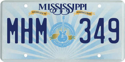 MS license plate MHM349