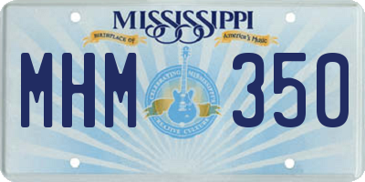 MS license plate MHM350