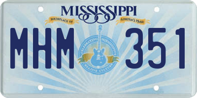 MS license plate MHM351
