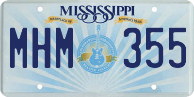 MS license plate MHM355