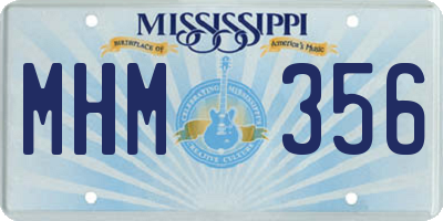 MS license plate MHM356