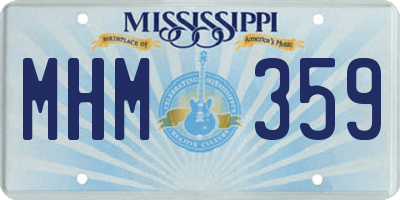 MS license plate MHM359