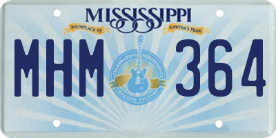 MS license plate MHM364