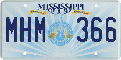 MS license plate MHM366