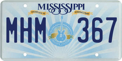MS license plate MHM367