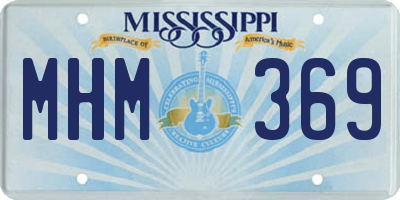 MS license plate MHM369