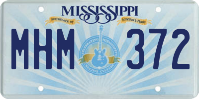 MS license plate MHM372