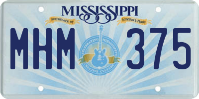 MS license plate MHM375