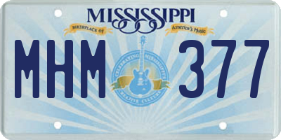 MS license plate MHM377