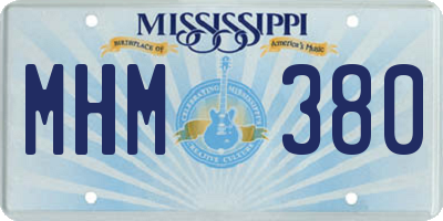 MS license plate MHM380