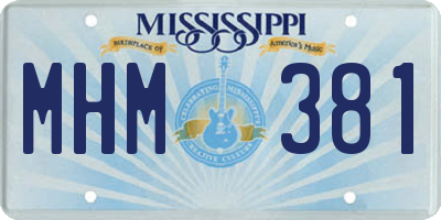 MS license plate MHM381