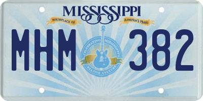 MS license plate MHM382