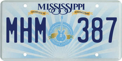 MS license plate MHM387