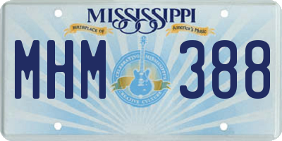 MS license plate MHM388