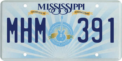 MS license plate MHM391