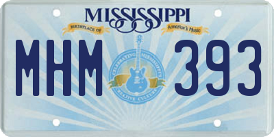 MS license plate MHM393