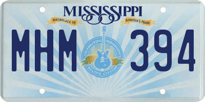 MS license plate MHM394