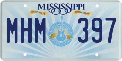 MS license plate MHM397
