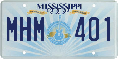 MS license plate MHM401