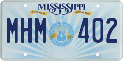 MS license plate MHM402