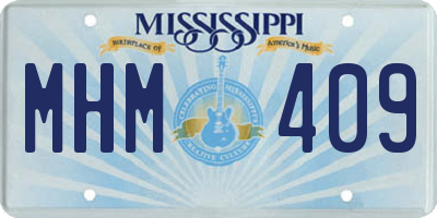MS license plate MHM409