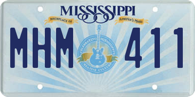 MS license plate MHM411