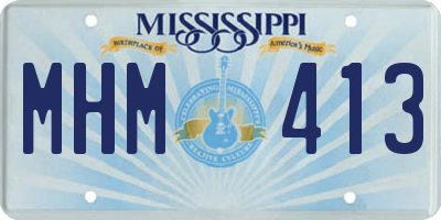 MS license plate MHM413