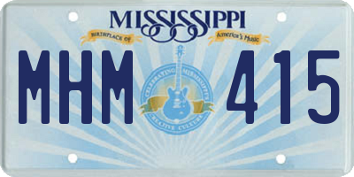 MS license plate MHM415