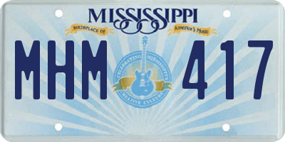 MS license plate MHM417