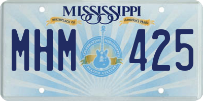 MS license plate MHM425