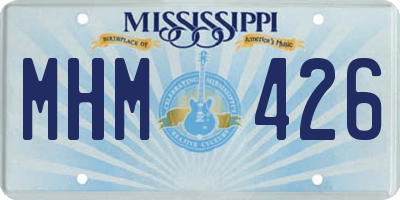 MS license plate MHM426