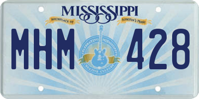 MS license plate MHM428
