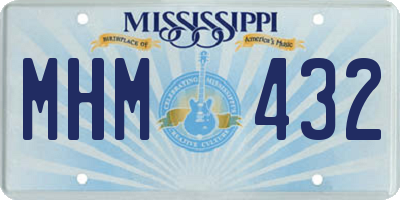 MS license plate MHM432