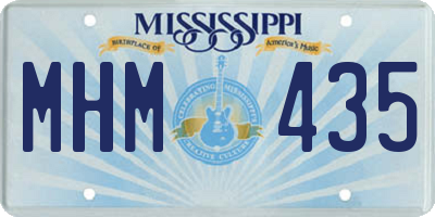 MS license plate MHM435