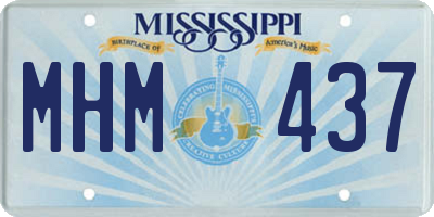 MS license plate MHM437