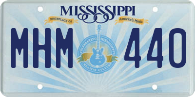 MS license plate MHM440