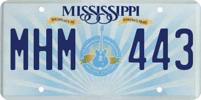 MS license plate MHM443