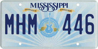 MS license plate MHM446