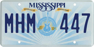 MS license plate MHM447
