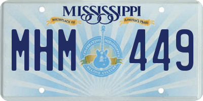 MS license plate MHM449