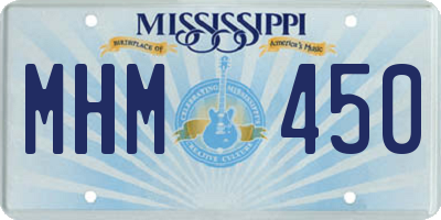 MS license plate MHM450
