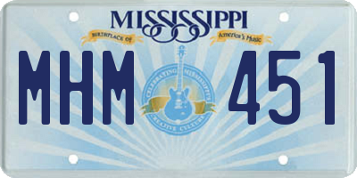 MS license plate MHM451