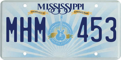 MS license plate MHM453