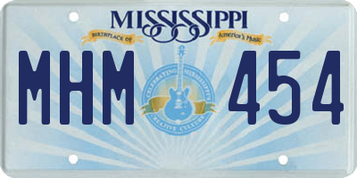 MS license plate MHM454